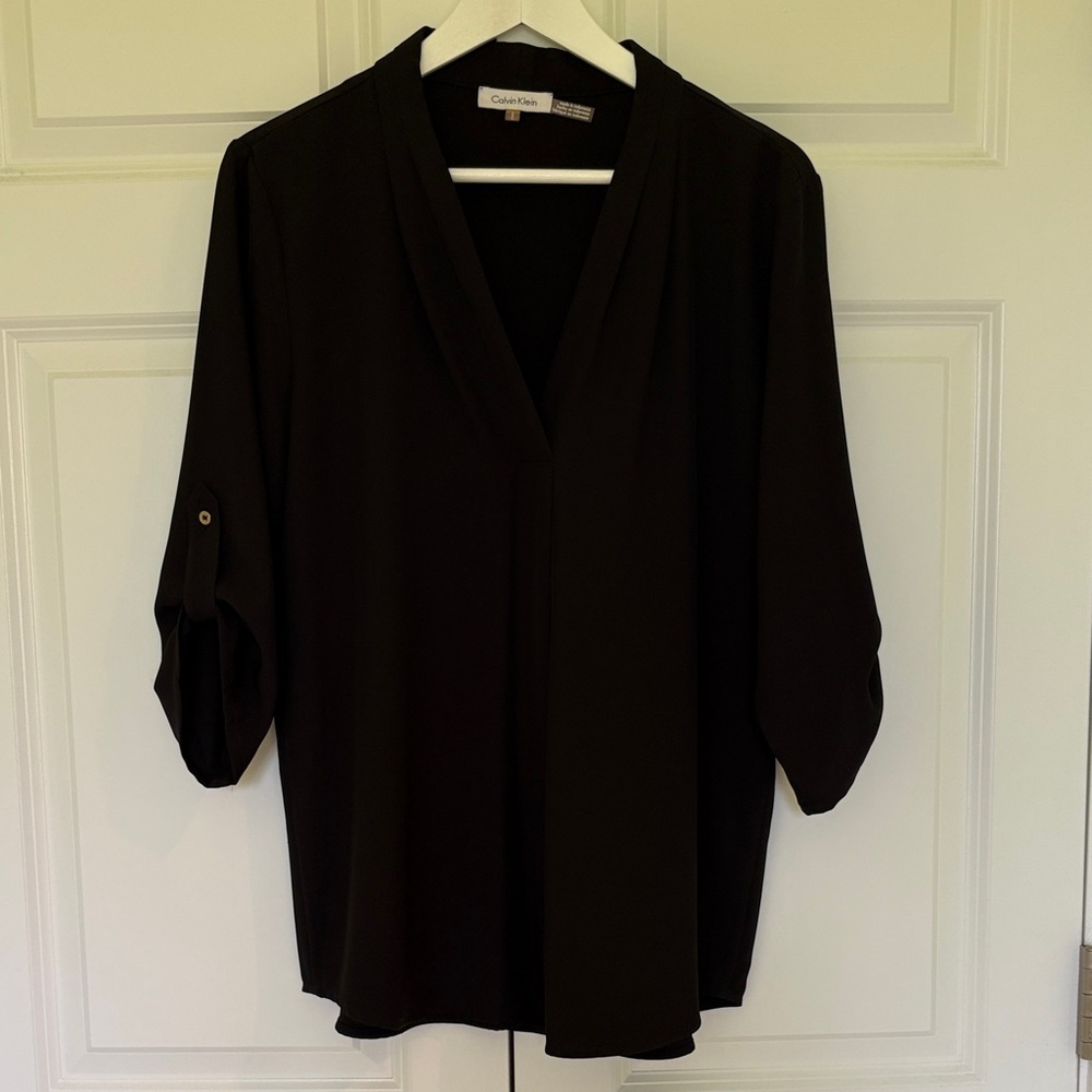 Calvin Klein Women's Elegant Black Blouse
